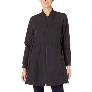 the north face women's flybae long bomber jacket